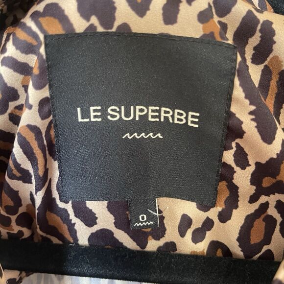 LE SUPERBE Future Ex Boyfriend Leopard Button Up Shirt Size 0 - Picture 2 of 9